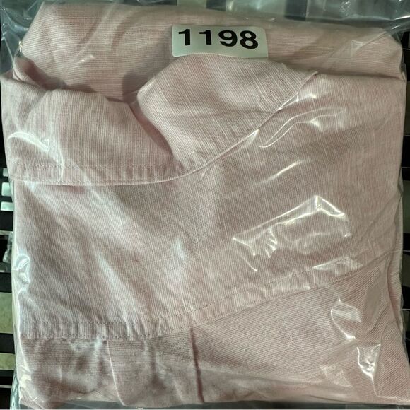 Chaps Linen Blend Button Front Blouse Pink Women’s Size S - Picture 7 of 7